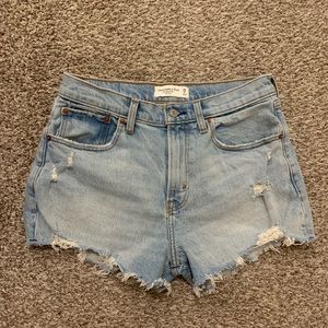 Abercrombie and Fitch Curve Love Mid-Rise Mom Shorts